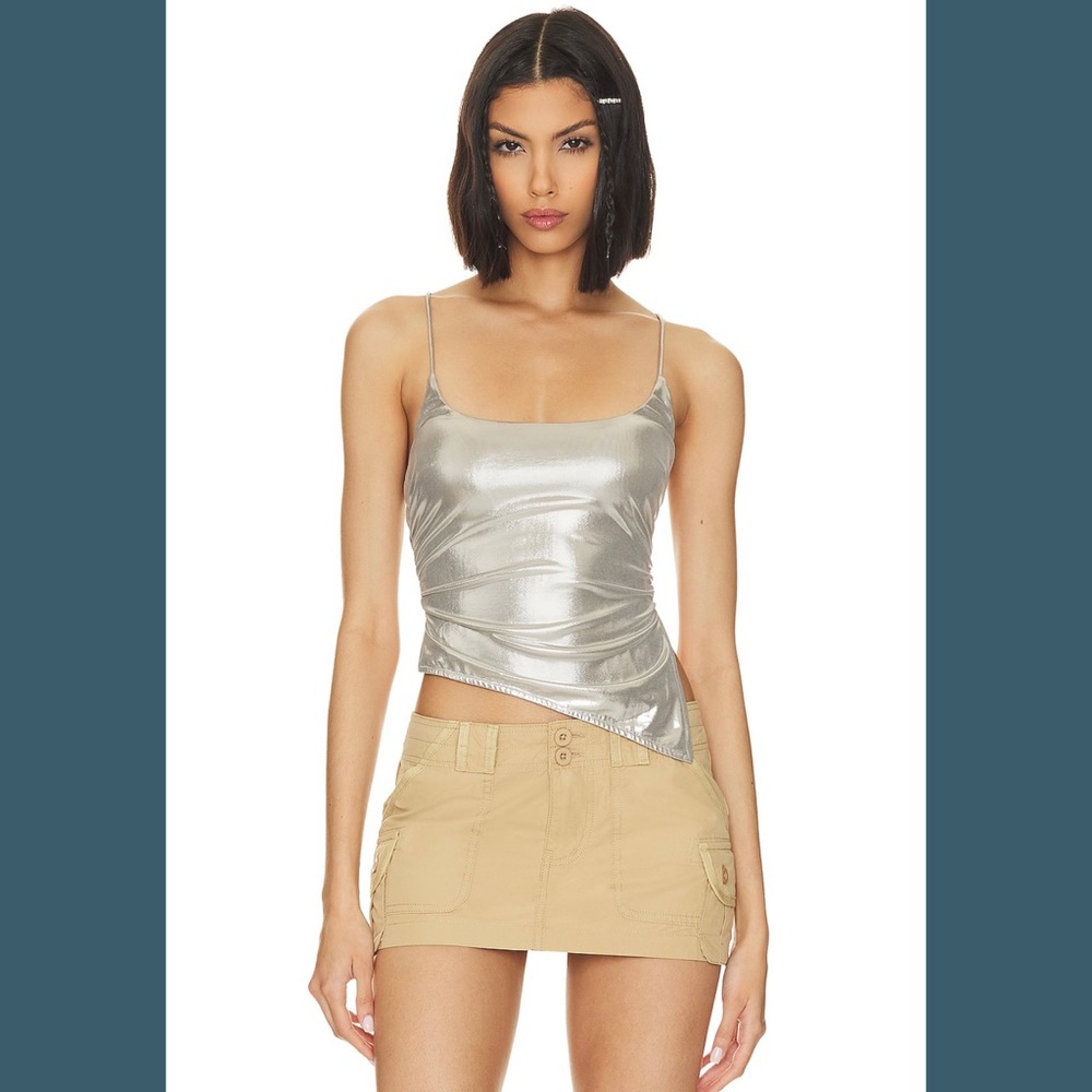 Revolve Lexi Metallic Halter Top